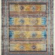Bohemian Yellow/Gold Wool Area Rug: Regal Mission Viejo 1813627: Desert Gold/Blues (Hand-Knotted Area Rug)
