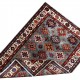 Bohemian/Traditional Blue/Navy Wool Area Rug: Karachi Mughal 10463: Light Blue/Ivory (Hand-Knotted Area Rug)