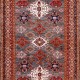Bohemian/Traditional Grey/Silver Wool Area Rug: Karachi Mughal 10511: Silver (Hand-Knotted Area Rug)