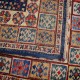 Bohemian/Traditional Blue/Navy Wool Area Rug: Karachi Mughal 5546: Navy/Multi (Hand-Knotted Area Rug)