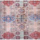 Bohemian/Traditional Grey/Silver Wool Area Rug: Karachi Mughal 5635: Grey/Multi (Hand-Knotted Area Rug)