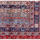 Bohemian/Traditional Blue/Navy Wool Area Rug: Karachi Mughal 5773: Navy/Multi (Hand-Knotted Area Rug)