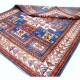 Bohemian/Traditional Blue/Navy Wool Area Rug: Karachi Mughal 6974: Blue/Multi (Hand-Knotted Area Rug)