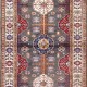 Bohemian/Traditional Grey/Silver Wool Area Rug: Karachi Mughal 7526: Grey/Ivory (Hand-Knotted Area Rug)