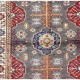 Bohemian/Traditional Grey/Silver Wool Area Rug: Karachi Mughal 7526: Grey/Ivory (Hand-Knotted Area Rug)