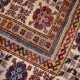 Bohemian/Traditional Grey/Silver Wool Area Rug: Karachi Mughal 7526: Grey/Ivory (Hand-Knotted Area Rug)