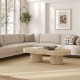 Modern/Transitional Beige/Tan Wool Area Rug: Natural Reserve Aurora 1401: Tan (Power-Loomed Area Rug)