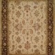 Traditional Ivory/White Wool Area Rug: Regal Old Urban 1815814: Ivory/Brown (Hand-Knotted Area Rug)