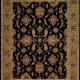 Traditional Charcoal/Black Wool Area Rug: Regal Old Urban 1815744: Black/Tan (Hand-Knotted Area Rug)