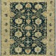 Traditional Charcoal/Black Wool Area Rug: Regal Old Urban 1815464: Vintage Indigo/Gold (Hand-Knotted Area Rug)