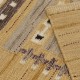 Modern/Bohemian Yellow/Gold Wool Area Rug: Oslo Saga Bris Fairy Tale Breeze 151902: Gold/Brown (Hand-Knotted Area Rug)