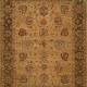 Traditional Yellow/Gold Wool Area Rug: Regal Phocelia 1816689: Gold/Brown (Hand-Knotted Area Rug)