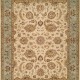 Traditional Ivory/White Wool Area Rug: Regal Phocelia 1816889: Ivory/Blue (Hand-Knotted Area Rug)