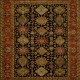 Traditional Charcoal/Black Wool Area Rug: Regal Phocelia 1816499: Ebony/Red (Hand-Knotted Area Rug)