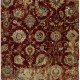 Transitional/Traditional Red Wool Area Rug: Silk Road Prose 191611 (Hand-Knotted Area Rug)