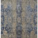 Traditional/Transitional Blue/Navy Wool Area Rug: Regal Romantic Rose 1818410: Sapphire/Pewter (Hand-Knotted Area Rug)