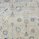 Traditional/Bohemian White/Ivory Wool Area Rug: Antiquity Renaissance Charm 1131504: Ivory/Blue (Hand-Knotted Area Rug)