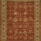 Traditional Orange/Rust Wool Area Rug: Regal San Juan 1819764: Rust/Ivory (Hand-Knotted Area Rug)