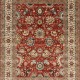 Traditional Orange/Rust Wool Area Rug: Mafi Signature Khanna SK-7022 (Hand-Knotted Area Rug)