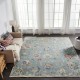 Transitional/Traditional Blue/Navy Wool Area Rug: Regal Skyward 1819181: Sky/Multi (Handmade Area Rug)