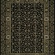 Transitional/Bohemian Charcoal/Black Wool Area Rug: Regal Sri Lanka 1819642: Black (Handmade Area Rug)