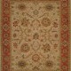 Traditional/Bohemian Ivory/White Wool Area Rug: Regal Sudan 1819411: Ivory/Rust (Handmade Area Rug)