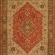 Traditional/Bohemian Orange/Rust Wool Area Rug: Regal Sudan 1819151: Rust/Brown (Handmade Area Rug)