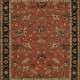 Traditional/Bohemian Orange/Rust Wool Area Rug: Regal Sudan 1819574: Cinnamon/Black (Handmade Area Rug)
