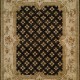 Traditional Charcoal/Black Wool Area Rug: Regal Tuscan Cruise 1820106: Black/Ivory (Hand-Knotted Area Rug)