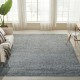 Transitional/Modern Blue/Navy Wool Area Rug: Regal Vivid Style 1822416: Blue/Grey (Hand-Knotted Area Rug)