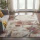 Modern Brown Wool Area Rug: Regal Vancouver Nights 1822293: Russet/Sand (Power-Loomed Area Rug)