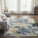 Modern Blue/Navy Wool Area Rug: Regal Vancouver Nights 1822493: Denim/Sand (Power-Loomed Area Rug)
