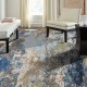 Transitional/Modern Blue/Navy Wool Area Rug: Regal Zanza Flourish 1826515: Blue/Multi (Hand-Knotted Area Rug)