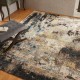 Transitional/Modern Beige/Tan Wool Area Rug: Regal Zanza Flourish 1826815: Tan/Black (Hand-Knotted Area Rug)