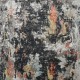 Transitional/Modern Charcoal/Black Wool Area Rug: Regal Zanza Flourish 1826025: Black/Multi (Hand-Knotted Area Rug)